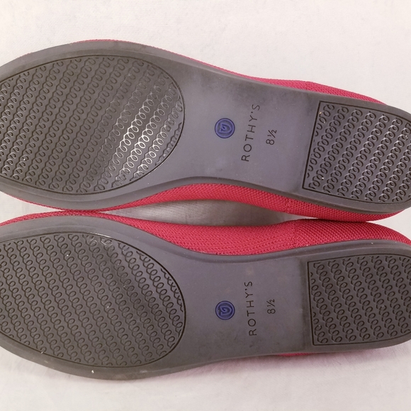 Rothy's round toe red woman shoes flats size 8.5/7.5 - Picture 7 of 8